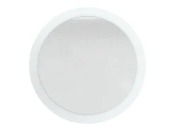 Clearance Espejo Globe 50 cm, Espejo de Pared Redondo Decorativo para Recibidor y Sala de Estar con Marco de MDF en hormigón oxidado Color natural oscuro