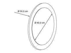 Espejo De Pared|Espejo^Espejo Globe 50 cm juego de 3, 3 espejos de pared redondos decorativos para pasillo y salón con marco de MDF en burdeos de alto brillo Granate