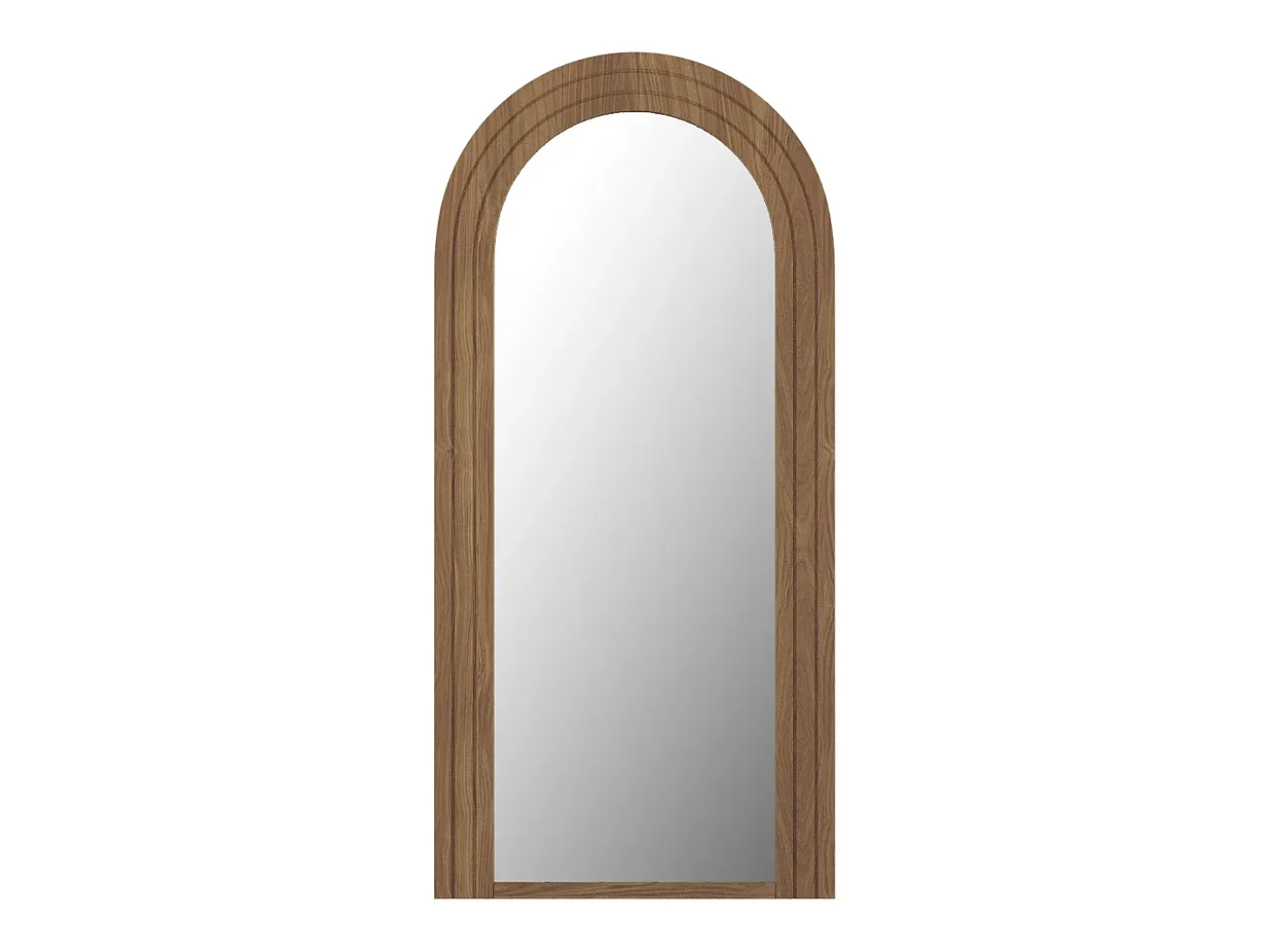 Espejo grande arqueado de madera de hevea - L. 70 x A. 150 cm - Natural - ANSHUN