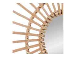 New Atmosphera Espejo grande de rattan marrón 58x23,5cm Beige