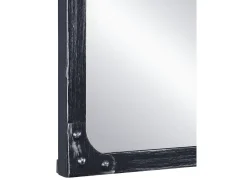 Espejo industrial de hierro - Ancho 140 x Alt. 75 cm - Negro efecto envejecido - MAASTRICHT