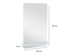 Sale Espejo lavabo WC SIMONA con estante Blanco