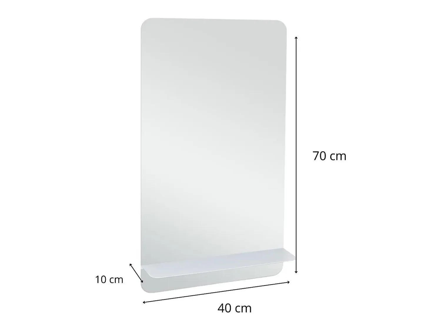 Sale Espejo lavabo WC SIMONA con estante Blanco