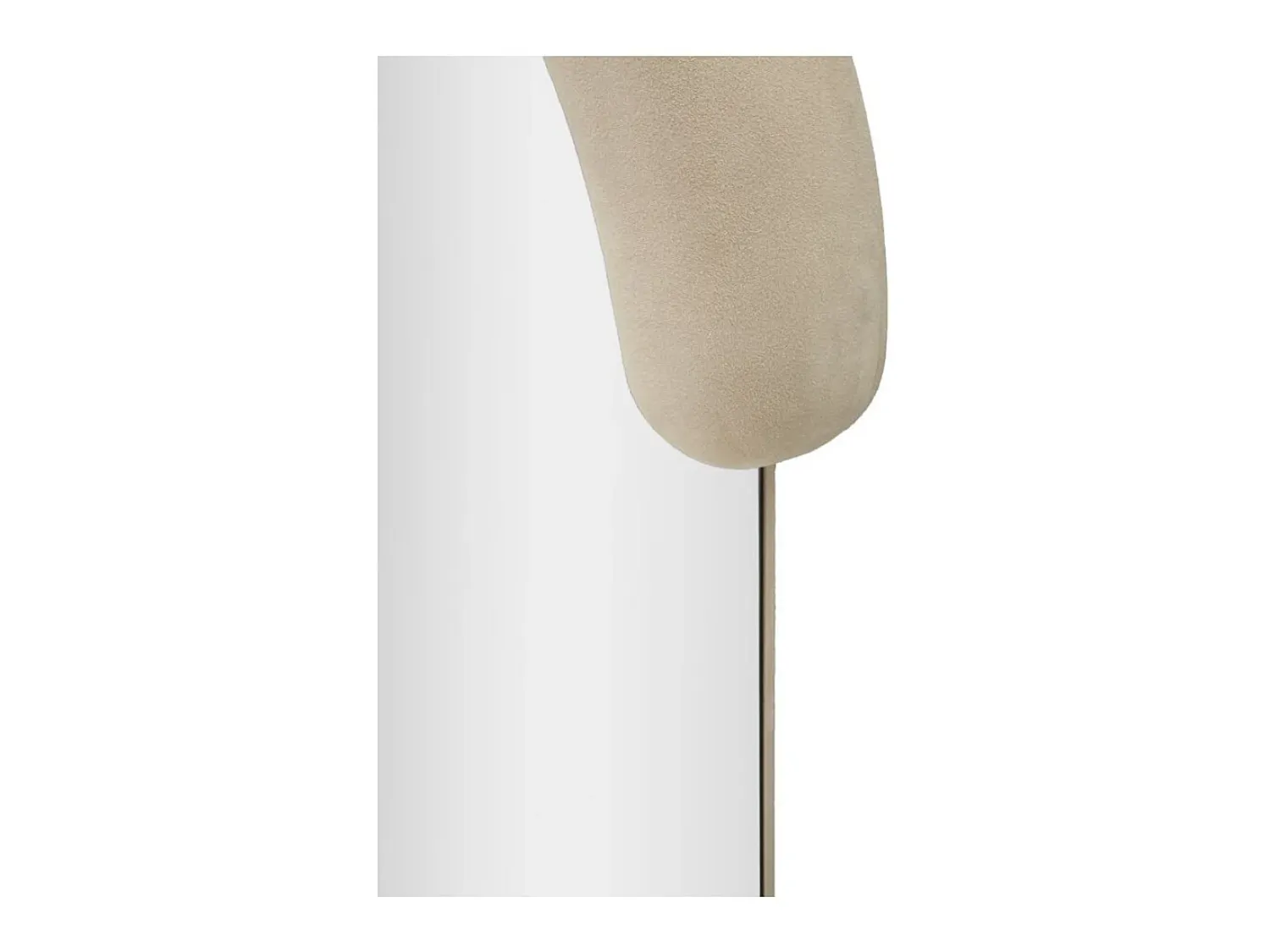 Clearance Espejo moderno de pared o de pie en terciopelo 60x160cm Chantal - Crema Beige