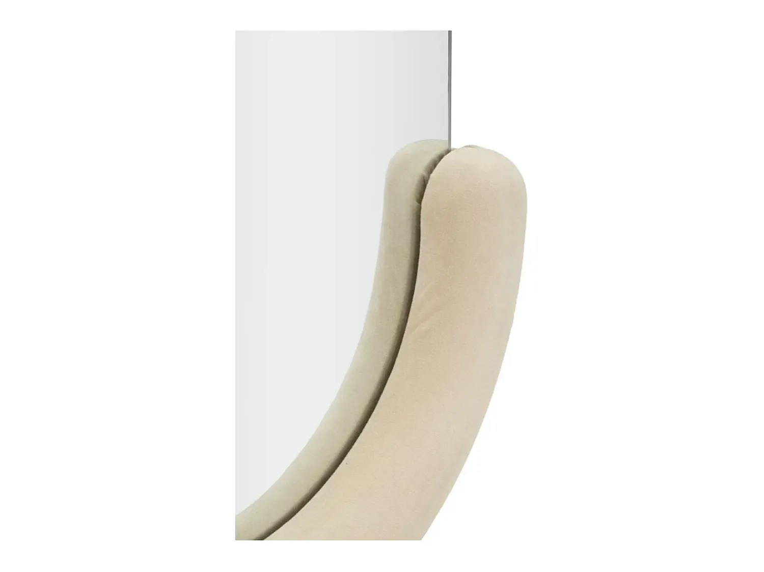 Clearance Espejo moderno de pared o de pie en terciopelo 60x160cm Chantal - Crema Beige