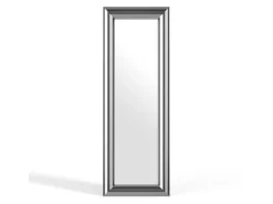 OZAIA Espejo De Pared|Espejo^Espejo mural rectangular metálico, An. 60 x Alt. 170 cm, Cromado, BORAYA Plateado