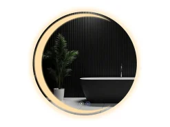 Discount NETTLIFE Espejo con Iluminación Espejo de Baño Redondo LED Espejo de Baño IP44 70cm Espejo de Baño Redondo con Táctil Plateado