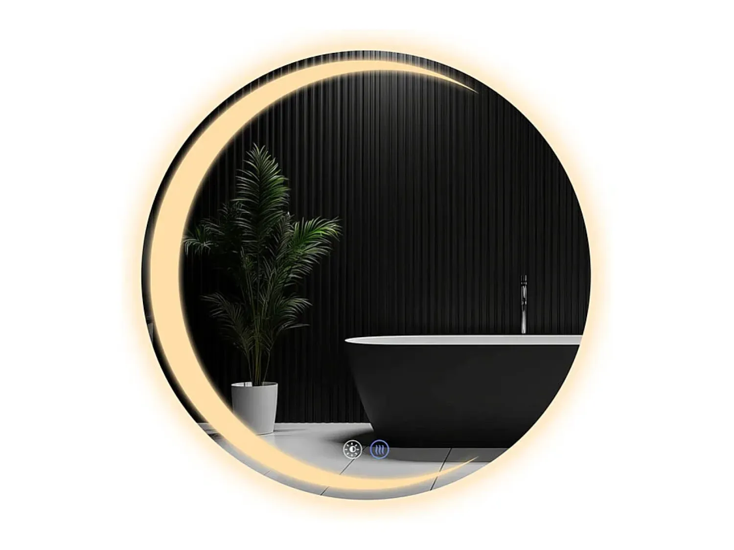 Discount NETTLIFE Espejo con Iluminación Espejo de Baño Redondo LED Espejo de Baño IP44 70cm Espejo de Baño Redondo con Táctil Plateado