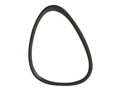 Espejo orgánico de madera de mindi negro 75x60 cm