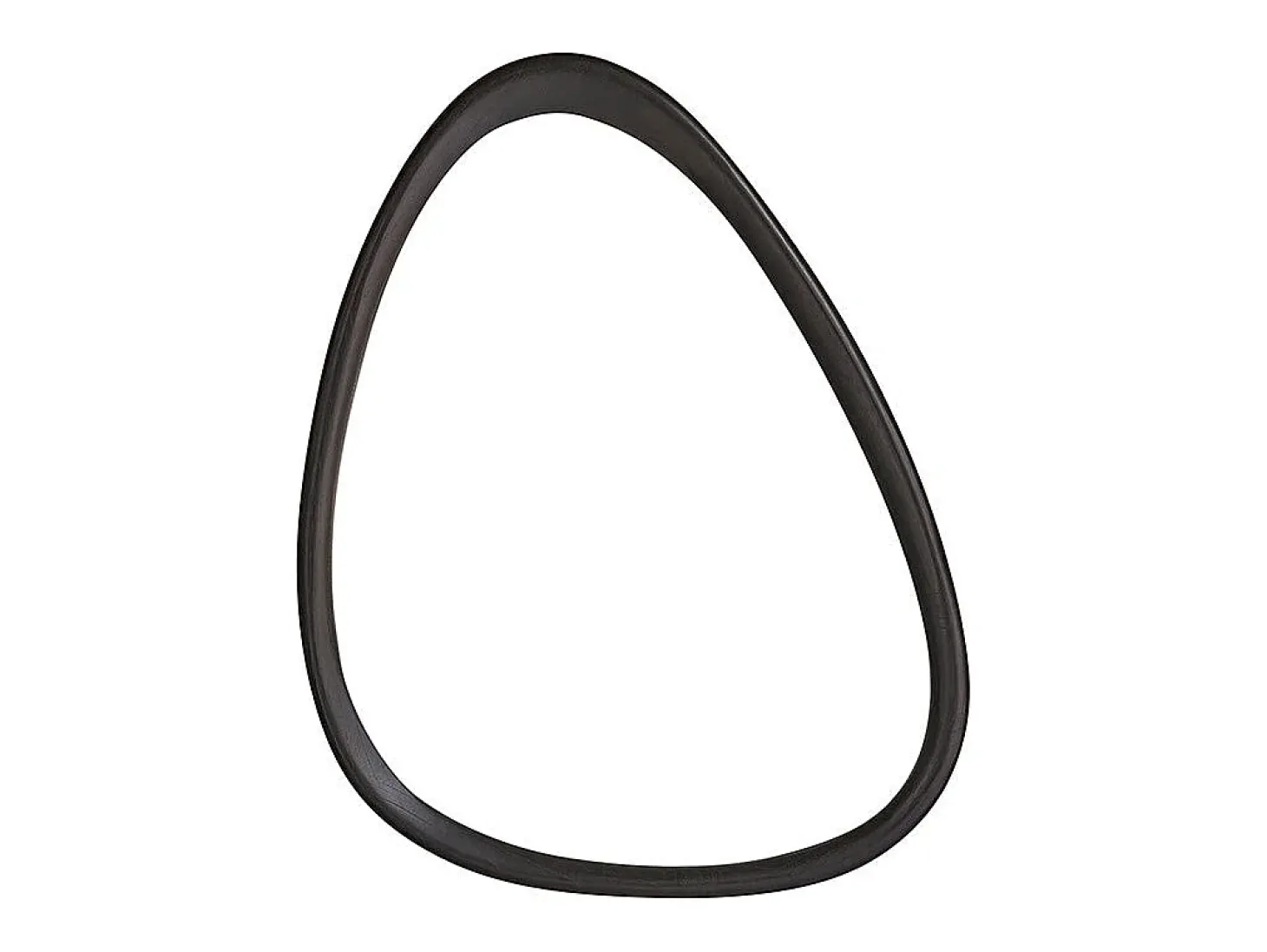 Espejo orgánico de madera de mindi negro 75x60 cm