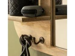 Espejo oval en madera de mango claro Juliet