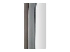 Sale Espejo ovalado de pared con marco de terciopelo gris 90x60x4cm Antony Topo