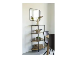 Les Tendances Espejo De Pared|Espejo^Espejo rectangular de aluminio MADRID – L 50 x H 70 cm-Color Negro