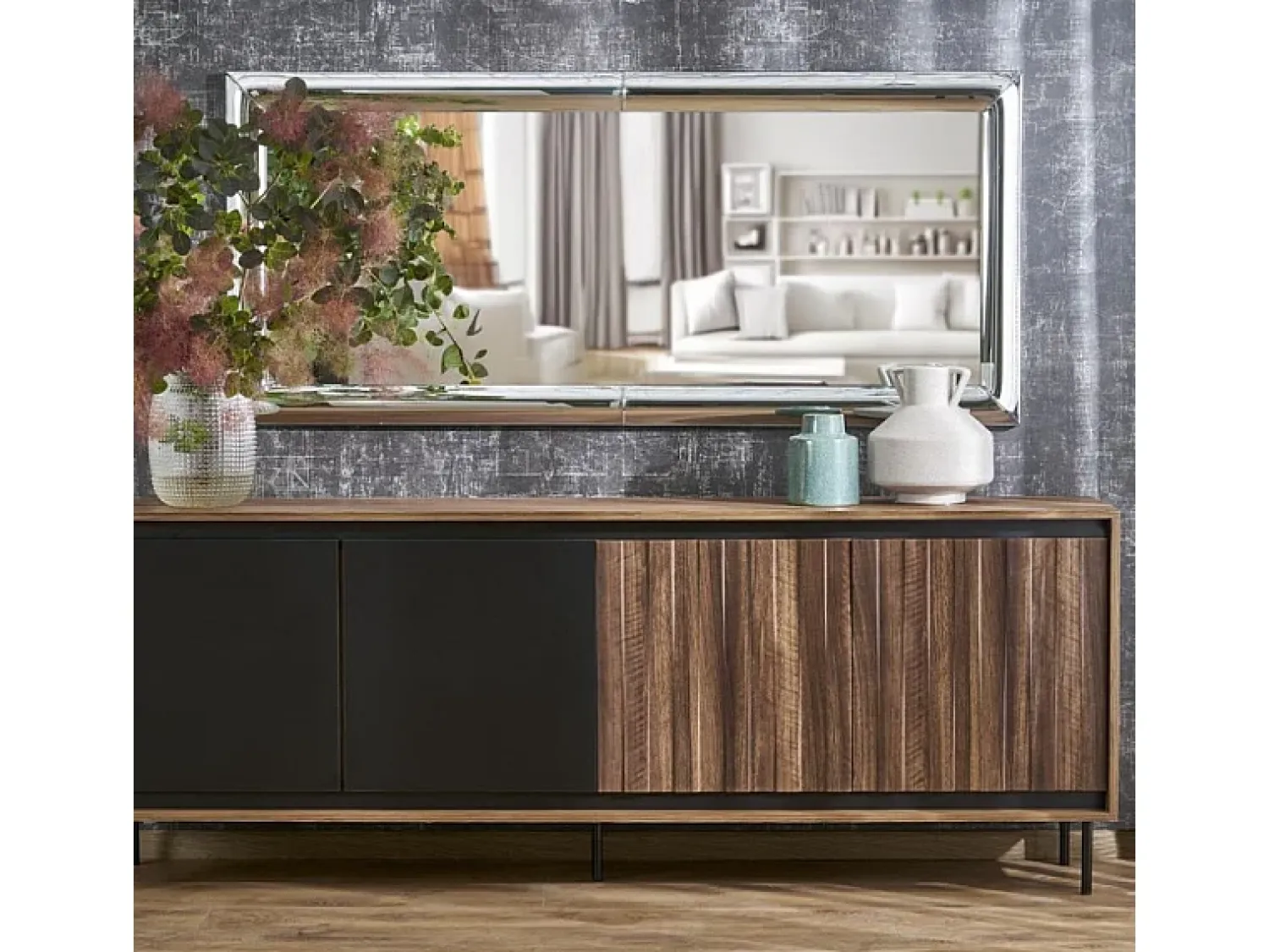 Sale MSO Espejo rectangular de diseño 162 x 72 cm Ven Plateado