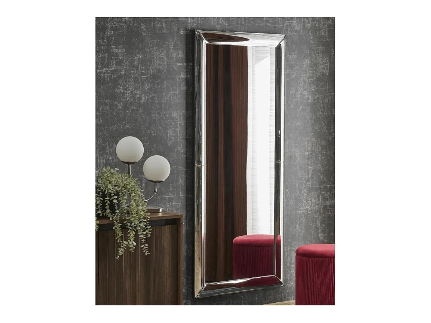 Sale MSO Espejo rectangular de diseño 162 x 72 cm Ven Plateado