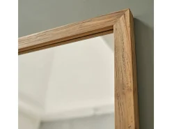 Espejo rectangular de madera de teca reciclada maciza