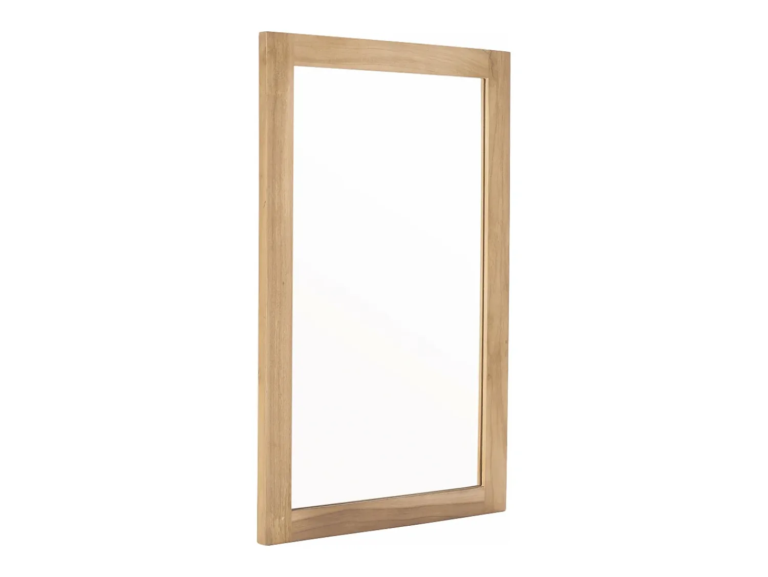 BERAH GETAH Espejo De Pared|Espejo^Espejo rectangular maciza de mindi 50x80 cm Color natural claro