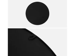 Espejo redondo de metal decorativo de pared, 60cm negro