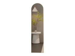 Best Meublorama Espejo ROSALIA – 40x160 cm – Roble envejecido – Acabado de madera – Diseño rústico y refinado Marru00f3n