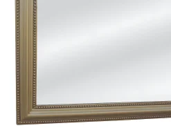 New OZAIA Espejo trumeau de madera de paulownia, L. 80 x H. 110 cm, Acabado efecto latón, HELOISE Dorado