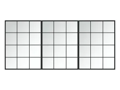 Outlet Espejos de pared 3 uds metal 80x60 cm ES218179 Negro