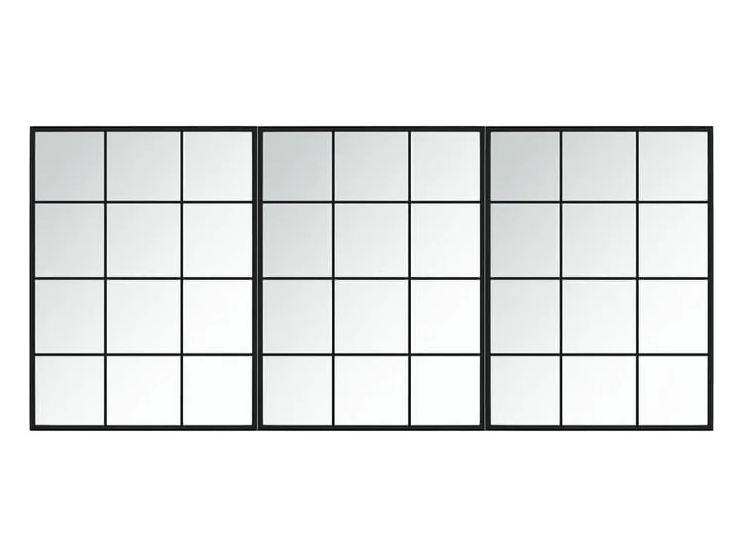 Outlet Espejos de pared 3 uds metal 80x60 cm ES218179 Negro