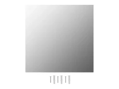 Sale Espejos de pared cuadrados 2 unidades vidrio 50x50 cm ES698397 Plateado