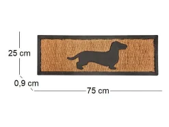 New Best For Boots Estera de coco 75 x 25 cm Perro Marru00f3n