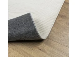Everlyn Alfombra de pelo corto look escandinavo IZA crema 240x340 cm
