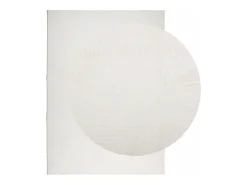 Everlyn Alfombra de pelo corto look escandinavo IZA crema 240x340 cm