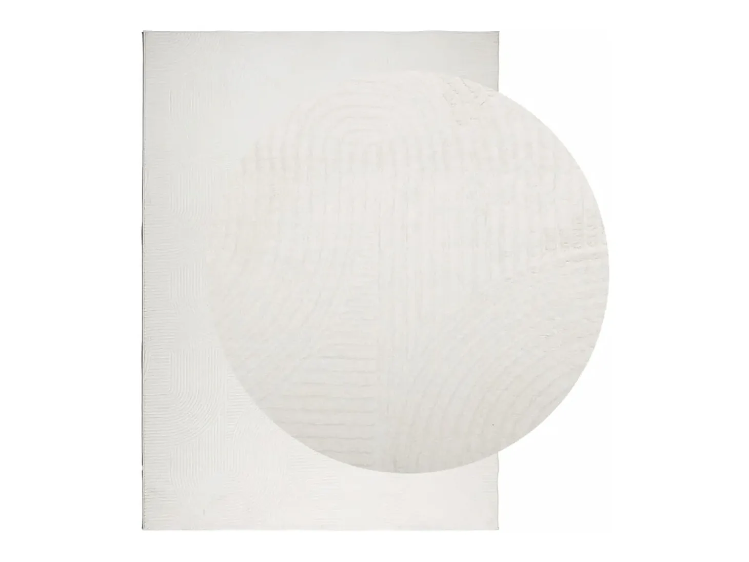 Everlyn Alfombra de pelo corto look escandinavo IZA crema 240x340 cm