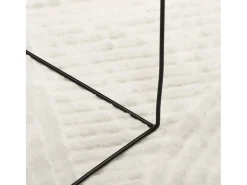 Everlyn Alfombra de pelo corto look escandinavo IZA crema 240x340 cm