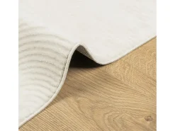 Everlyn Alfombra de pelo corto look escandinavo IZA crema 240x340 cm