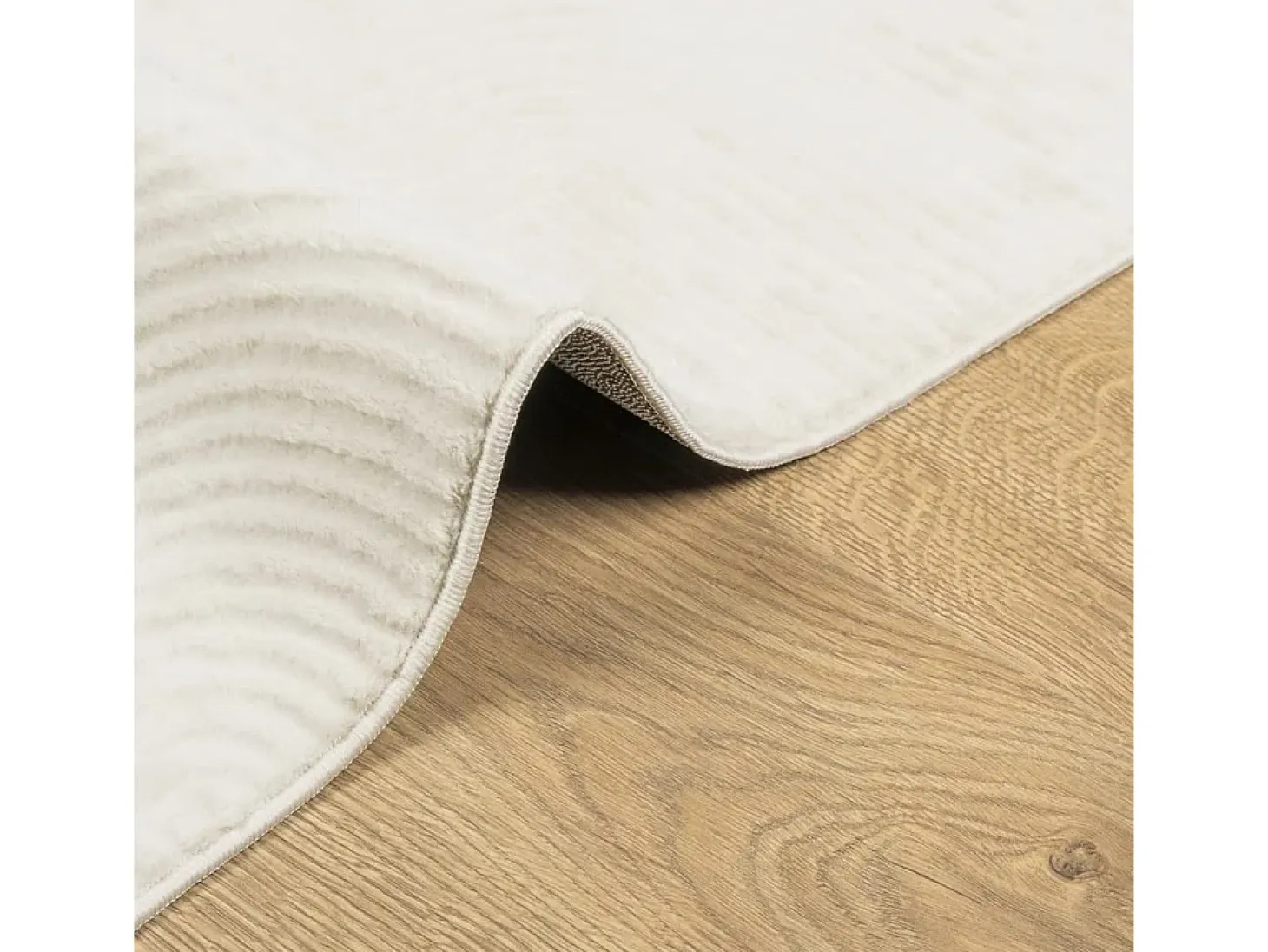 Everlyn Alfombra de pelo corto look escandinavo IZA crema 240x340 cm