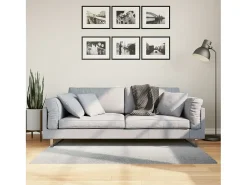 Online Garden Furniture Everlyn Alfombra de pelo corto look escandinavo IZA 80x150 cm Gris