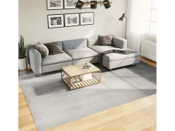 Garden Furniture Alfombra De Salón^Everlyn Alfombra de pelo corto look escandinavo IZA 240x340 cm Gris