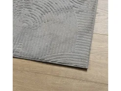 Garden Furniture Alfombra De Salón^Everlyn Alfombra de pelo corto look escandinavo IZA 240x340 cm Gris