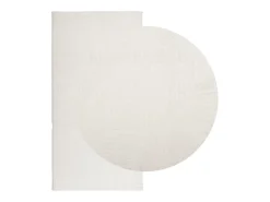 Online Garden Furniture Everlyn Alfombra de pelo corto look escandinavo IZA 100x200 cm Crema