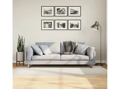 Online Garden Furniture Everlyn Alfombra de pelo corto look escandinavo IZA 100x200 cm Crema