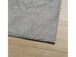 Everlyn Alfombra de pelo corto look escandinavo IZA gris 200x280 cm