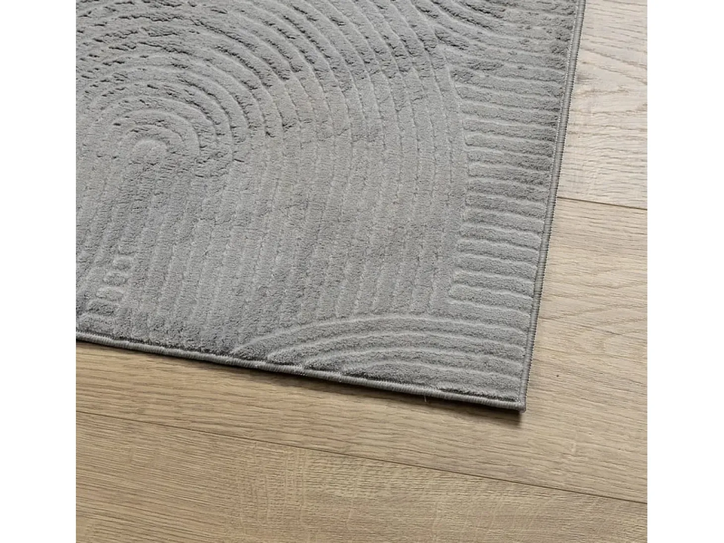 Everlyn Alfombra de pelo corto look escandinavo IZA gris 200x280 cm