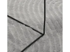 Everlyn Alfombra de pelo corto look escandinavo IZA gris 200x280 cm