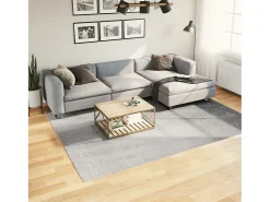 Everlyn Alfombra de pelo corto look escandinavo IZA gris 200x280 cm