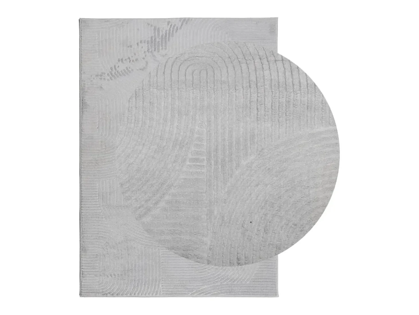 Everlyn Alfombra de pelo corto look escandinavo IZA gris 200x280 cm