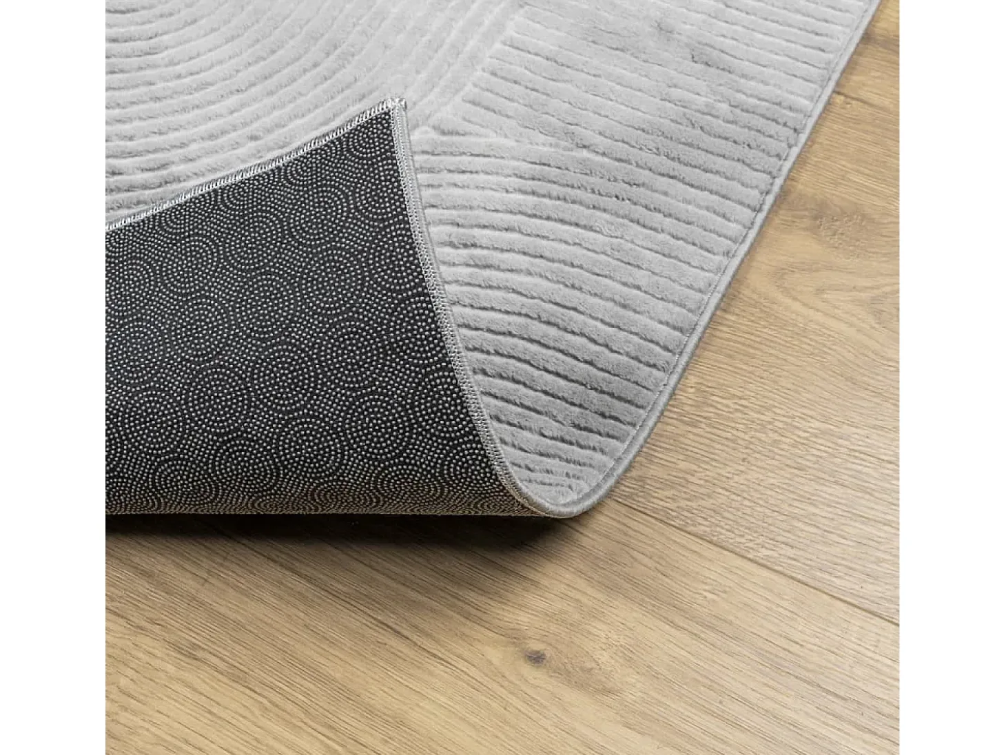 Everlyn Alfombra de pelo corto look escandinavo IZA gris 200x280 cm