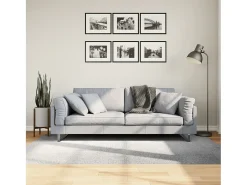 New Garden Furniture Everlyn Alfombra de pelo corto look escandinavo IZA 140x200 cm Gris
