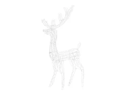vidaxl Iluminación Exterior^Familia de renos de Navidad acrílico 300 LEDs frío Blanco
