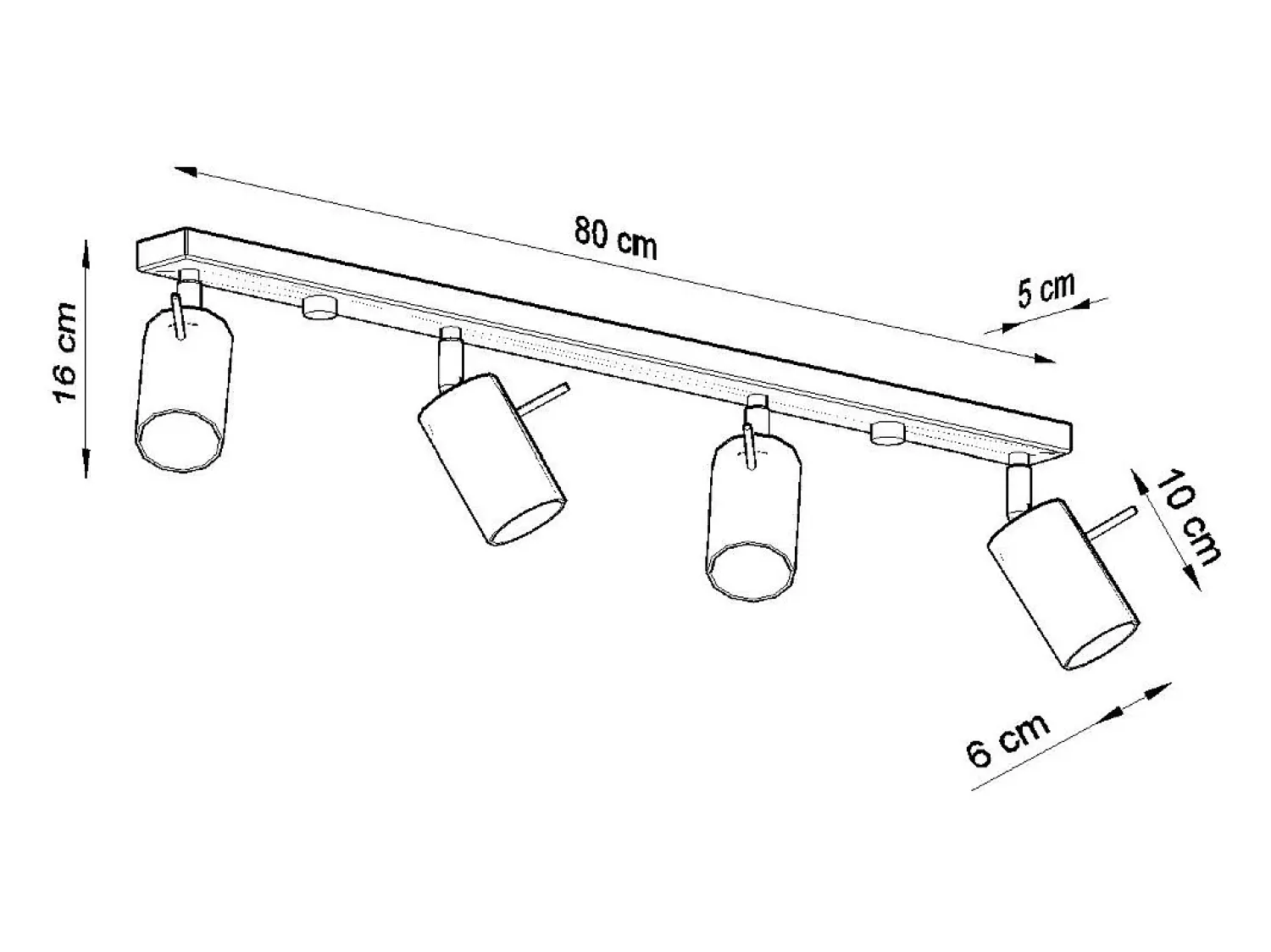 Best Sollux Lighting Faretto Barre Incasso 4 Luci Bianco GU10 Barras de foco Flush 4 Light White GU10 Blanco