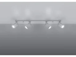 Best Sollux Lighting Faretto Barre Incasso 4 Luci Bianco GU10 Barras de foco Flush 4 Light White GU10 Blanco