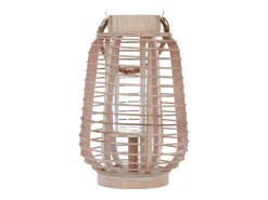 Online Atmosphera Farol Portavelas Ratán (33 x 22 cm) Beige